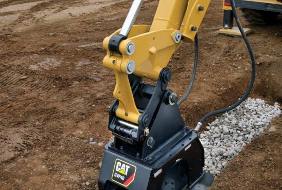 CVP40 Compacting Rock in a Trench