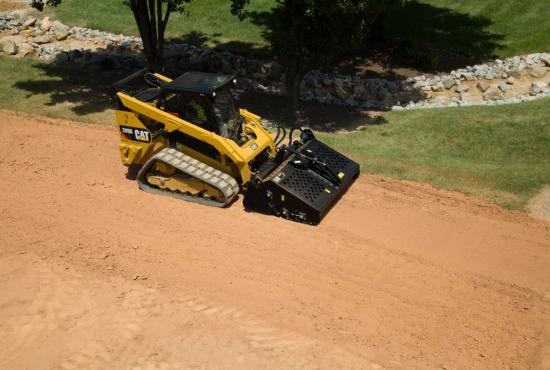 Cat® Landscape Rake Making a Pass on the Jobsite