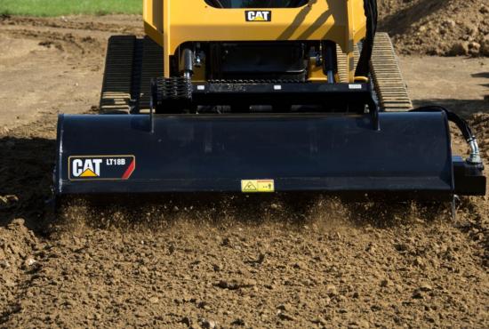 Cat® LT18B Landscape Tiller at Work